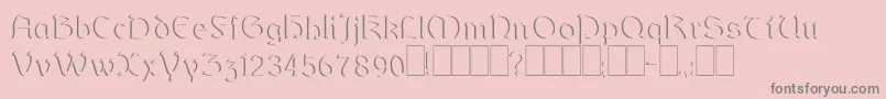 Dundalkembossed Font – Gray Fonts on Pink Background