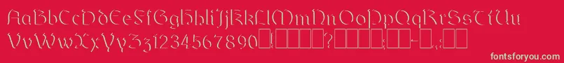 Dundalkembossed Font – Green Fonts on Red Background