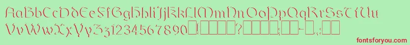 Dundalkembossed Font – Red Fonts on Green Background