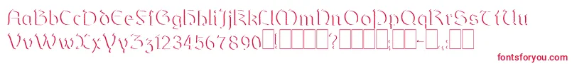 Dundalkembossed Font – Red Fonts on White Background