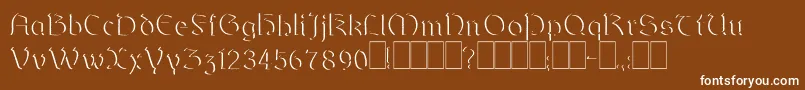 Dundalkembossed Font – White Fonts on Brown Background