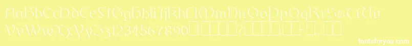 Dundalkembossed Font – White Fonts on Yellow Background