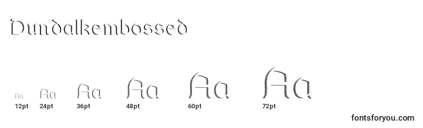 Размеры шрифта Dundalkembossed