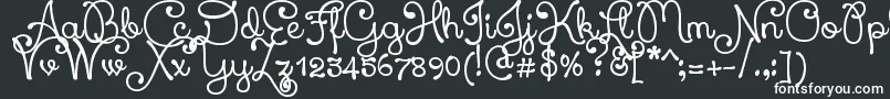 XiomaraScript Font – White Fonts on Black Background