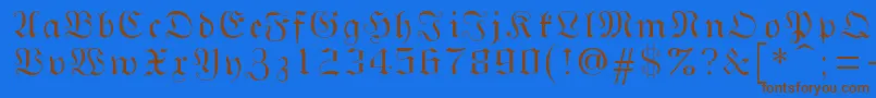 Gothicg Font – Brown Fonts on Blue Background