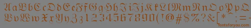 Weitere Informationen zur Gothicg-Schriftart Gothicg-Schriftart – Braune Schriften auf grauem Hintergrund