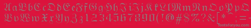 Gothicg Font – Gray Fonts on Red Background