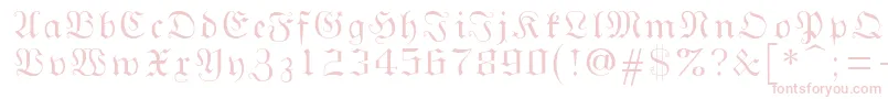 Fonte Gothicg – fontes rosa em um fundo branco
