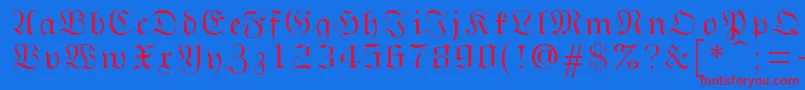 More about Gothicg Font Gothicg Font – Red Fonts on Blue Background