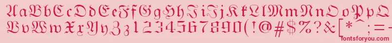 Gothicg Font – Red Fonts on Pink Background