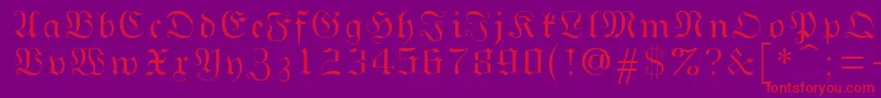 More about Gothicg Font Gothicg Font – Red Fonts on Purple Background