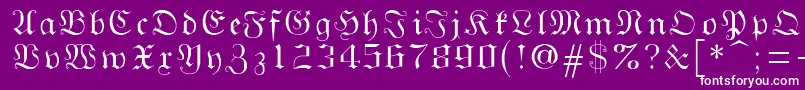 Gothicg Font – White Fonts on Purple Background