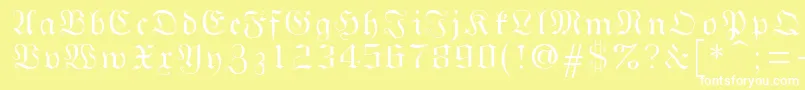 Gothicg Font – White Fonts on Yellow Background