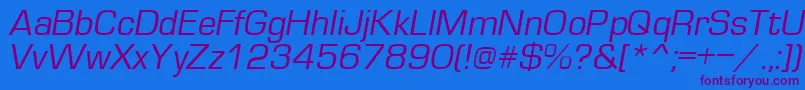 EurO Font – Purple Fonts on Blue Background