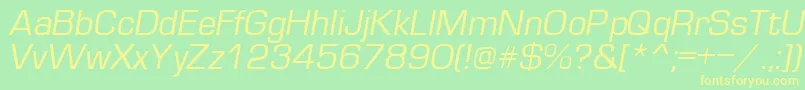 EurO Font – Yellow Fonts on Green Background