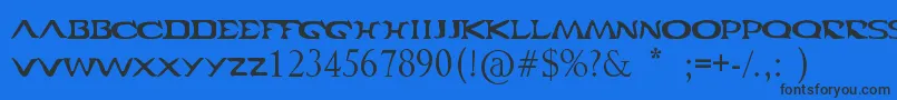 Cabal Font – Black Fonts on Blue Background