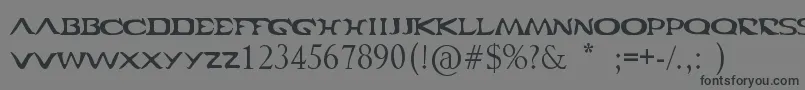 Cabal Font – Black Fonts on Gray Background