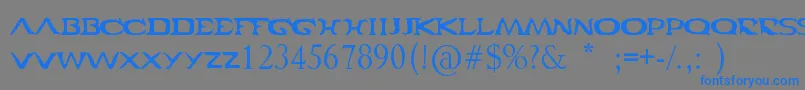Шрифт Cabal – синие шрифты на сером фоне