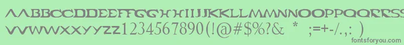 フォントCabal – 緑の背景に灰色の文字