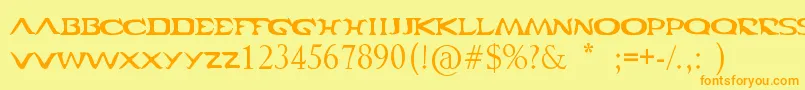 More about Cabal Font Cabal Font – Orange Fonts on Yellow Background