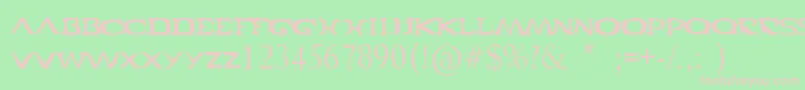Cabal Font – Pink Fonts on Green Background