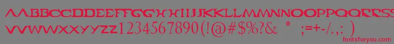 Cabal Font – Red Fonts on Gray Background