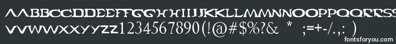 Cabal Font – White Fonts on Black Background