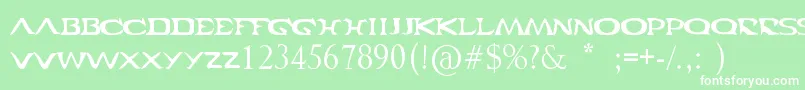 Cabal Font – White Fonts on Green Background