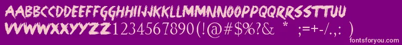 HarrisWear Font – Pink Fonts on Purple Background