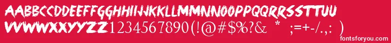 HarrisWear Font – White Fonts on Red Background
