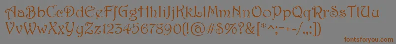 Harrington Font – Brown Fonts on Gray Background