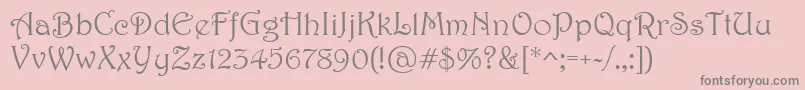 Harrington-Schriftart – Graue Schriften auf rosa Hintergrund
