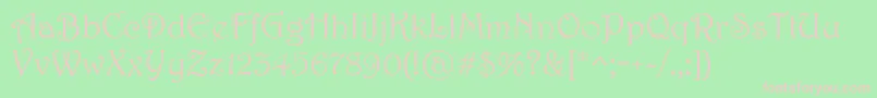 Harrington Font – Pink Fonts on Green Background