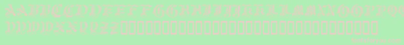 Royalinitialen Font – Pink Fonts on Green Background