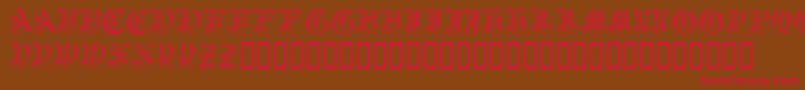 Royalinitialen Font – Red Fonts on Brown Background