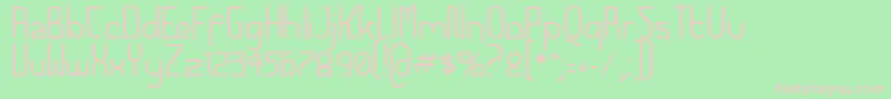 Futuatc Font – Pink Fonts on Green Background