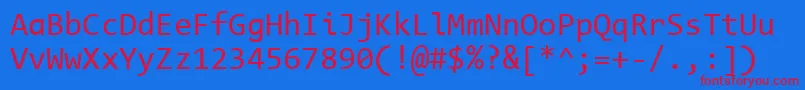 Cnr Font – Red Fonts on Blue Background