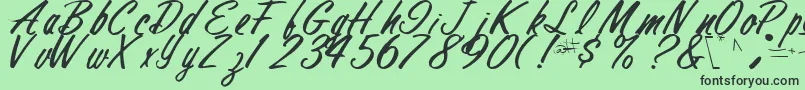Шрифт FinalRegularTtstd – чёрные шрифты на зелёном фоне