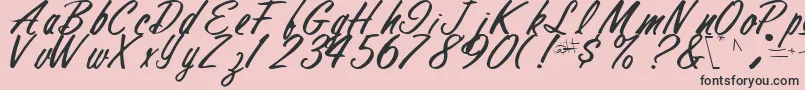 フォントFinalRegularTtstd – ピンクの背景に黒い文字