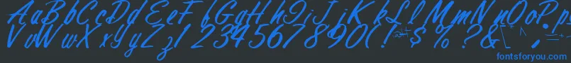 FinalRegularTtstd Font – Blue Fonts on Black Background