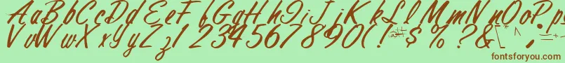 FinalRegularTtstd Font – Brown Fonts on Green Background