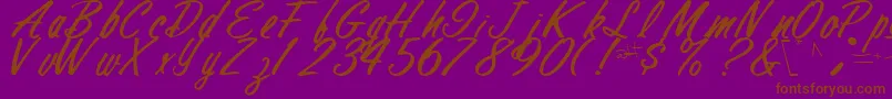 FinalRegularTtstd-fontti – ruskeat fontit violetilla taustalla