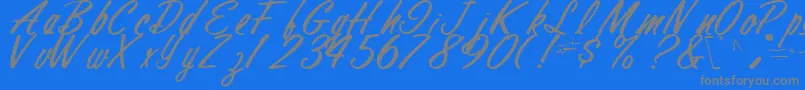 FinalRegularTtstd-fontti – harmaat kirjasimet sinisellä taustalla
