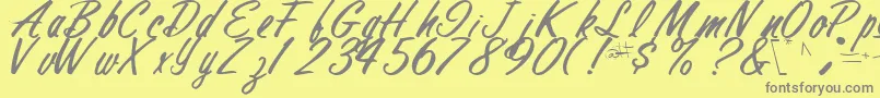 フォントFinalRegularTtstd – 黄色の背景に灰色の文字