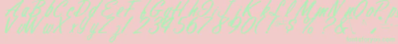 FinalRegularTtstd Font – Green Fonts on Pink Background