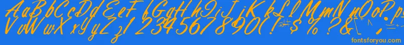 FinalRegularTtstd Font – Orange Fonts on Blue Background