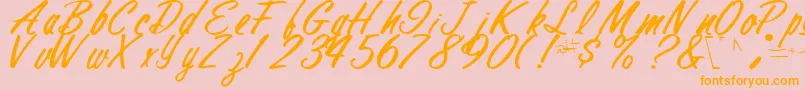 FinalRegularTtstd-Schriftart – Orangefarbene Schriften auf rosa Hintergrund