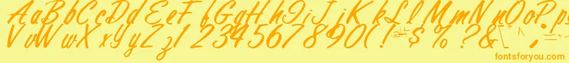 FinalRegularTtstd-Schriftart – Orangefarbene Schriften auf gelbem Hintergrund