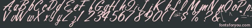 Шрифт FinalRegularTtstd – розовые шрифты на чёрном фоне