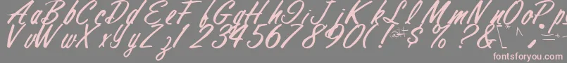 フォントFinalRegularTtstd – 灰色の背景にピンクのフォント